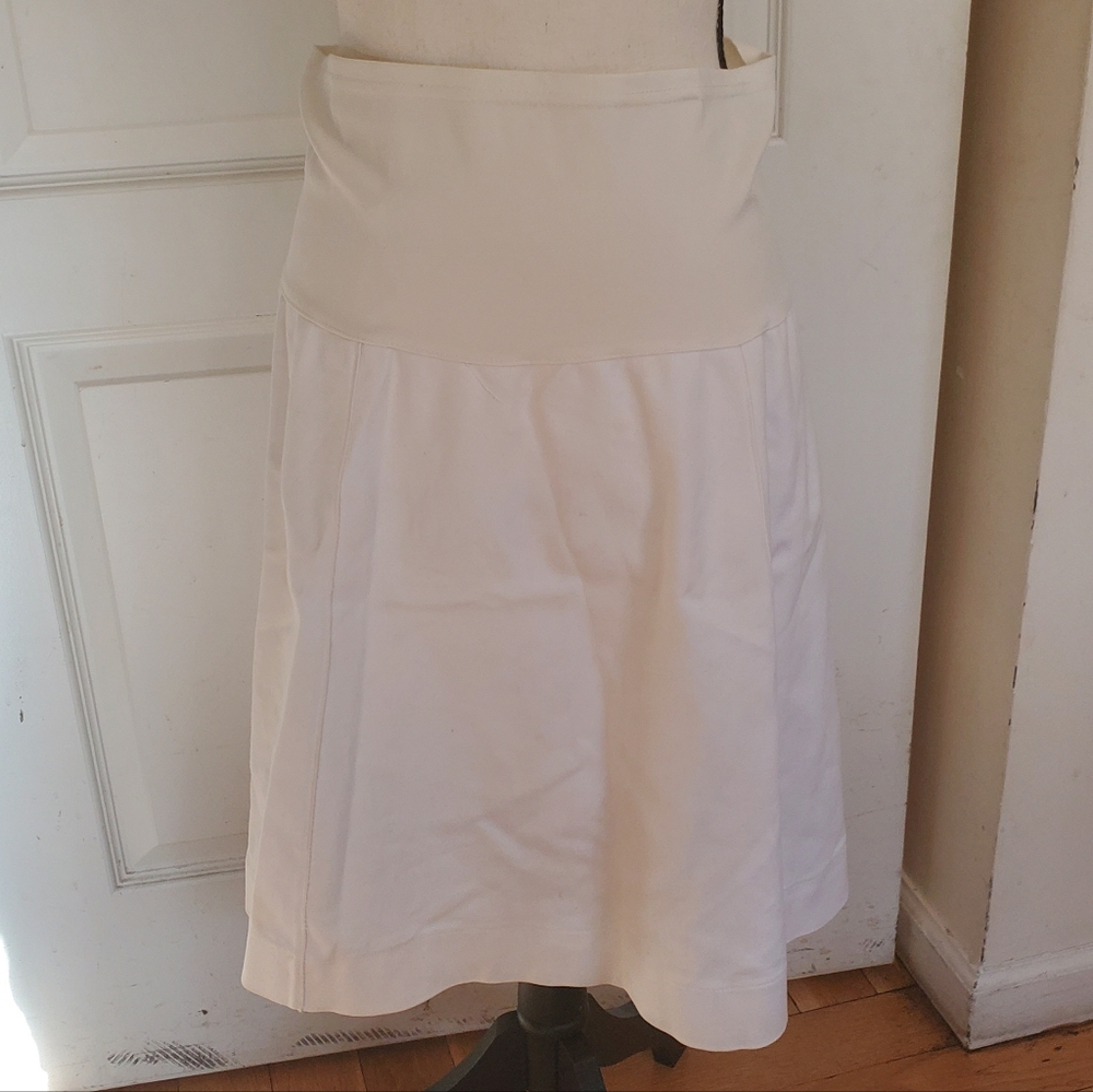 Lime off-white ivory stretch skirt sz M